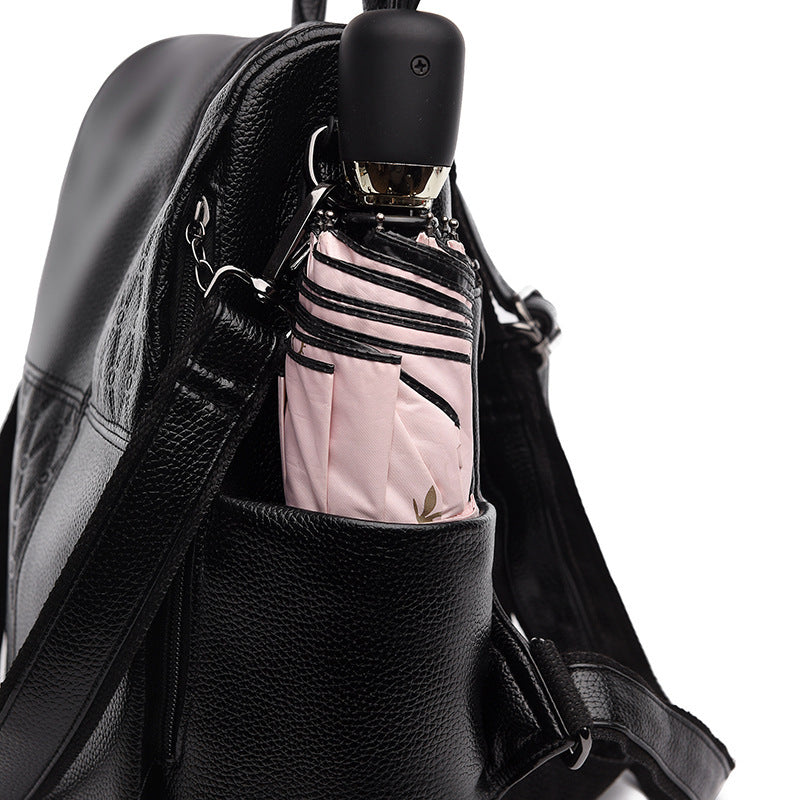 3 in 1 Fashion Women Anti-Theft Backpack High Split Vintage Leather