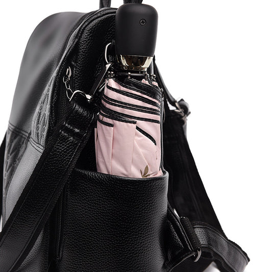 3 in 1 Fashion Women Anti-Theft Backpack High Split Vintage Leather